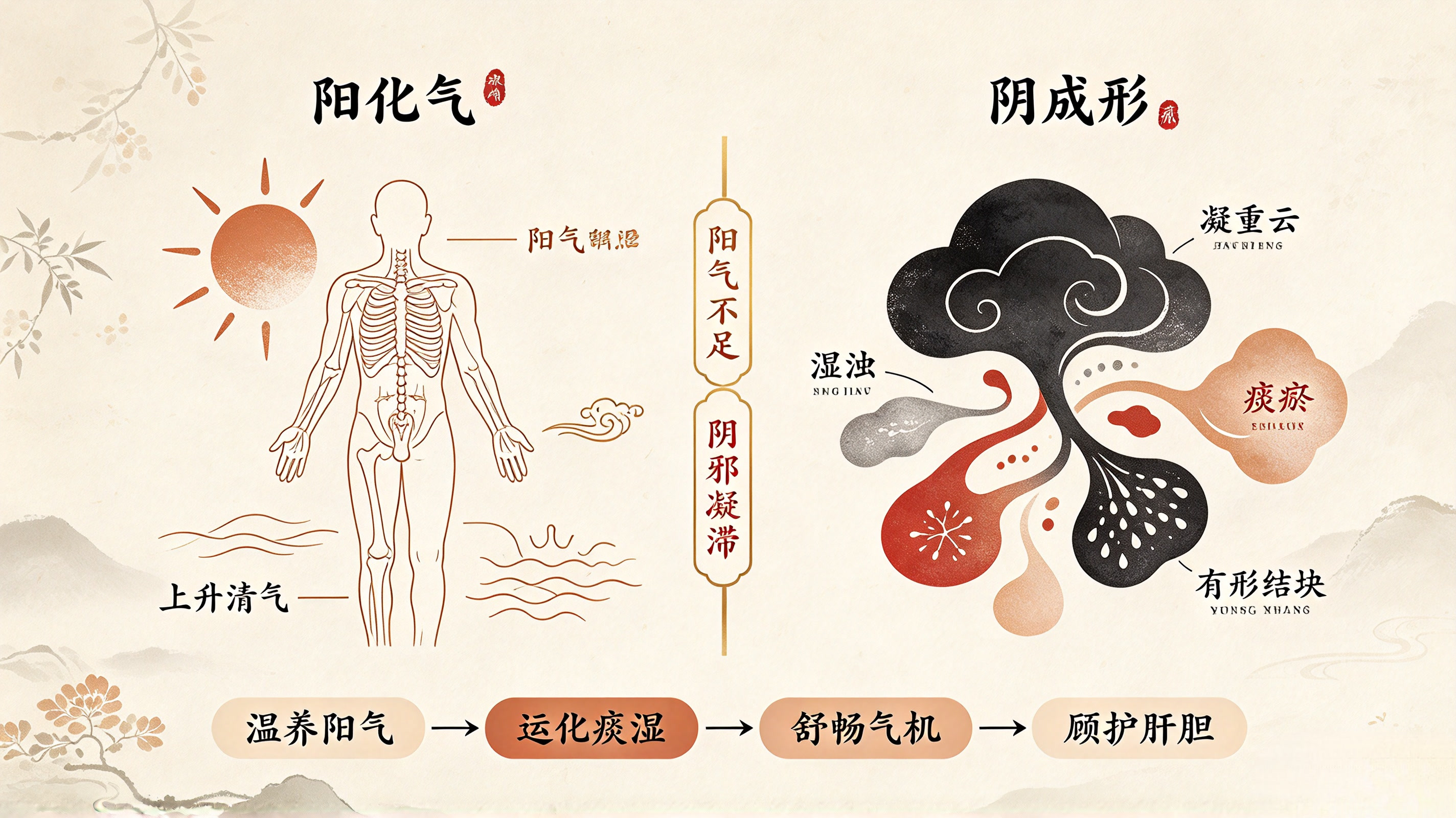 阳化气阴成形 结石体质中医原理图解